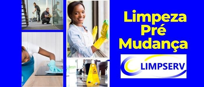 4 fotos pessoas trabalhando fazendo limpeza pré mudança e logotipo da empresa de limpeza Limp Serv
